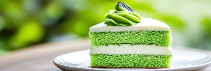 photo of delicious pandan cake 