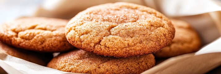 photo of delicious snickerdoodle cookies 