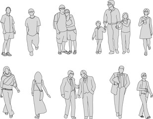 vector sketch illustration silhouette design of various human activities with their work as a complement to the image  