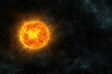 Obraz premium Fiery star in deep space
