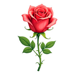 Fototapeta premium red rose, HD image, high quality, transparent background