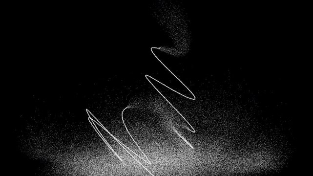 Monochromatic animation of white grunge pencil scribble doodle lines and noisy textures on black background. Low frame rate effect. Seamless loop.