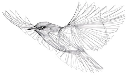 A bird is flying in the sky