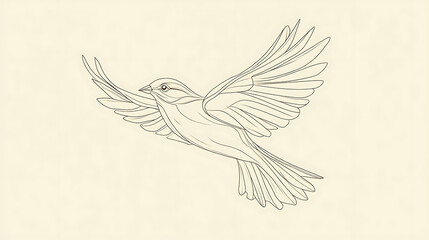 A bird is flying in the sky