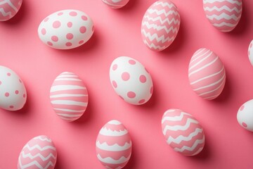 Obraz premium Pastel Pink Easter Eggs (1)