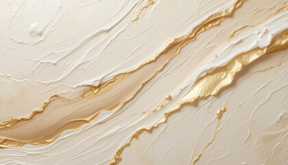 Obraz premium Brush gold background paint foil art shiny texture background