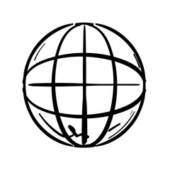 Globe Earth Strokes