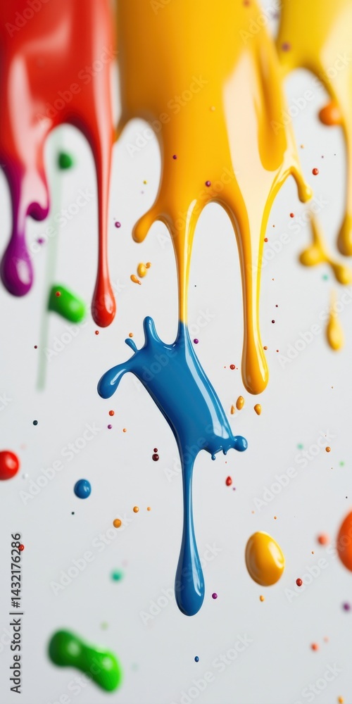 Poster dynamic paint splash action studio environment colorful liquid art abstract viewpoint creative conce