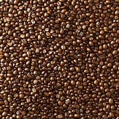 Obraz premium Roasted Coffee Beans Texture Background Seamless Pattern