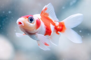 Colorful Fancy Goldfish in Aquarium