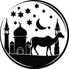 Eid ul adha silhouette vector designs 21