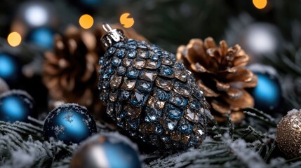 Festive Christmas Ornament Arrangement