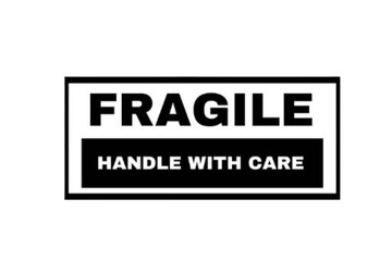 sticker fragile handle with care, red fragile warning label, Fragile Sign Icon, Fragile Packages, Logistics and Shipping Delivery Labels. Fragile Package Concept. Print Ready Design. Ensure Safe Handl