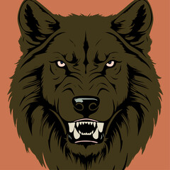 wolf head vector illustration