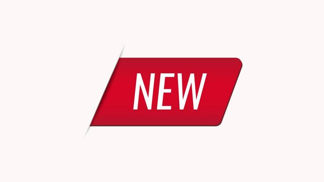 New Tag Animation, Eye Catching Label for Sale, Offer, or Discount Ads