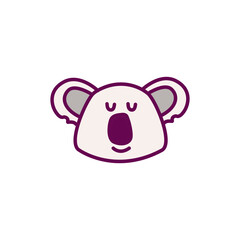 Koala animal cartoon design vector illustration