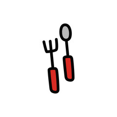 spoon and fork icon design vector illustration