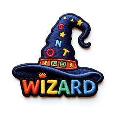 Isolated Starry Wizard Hat
