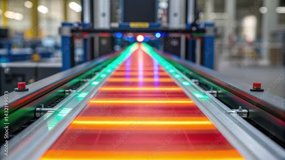 Poster efficient movement of materials modern conveyor system technology in industrial automation