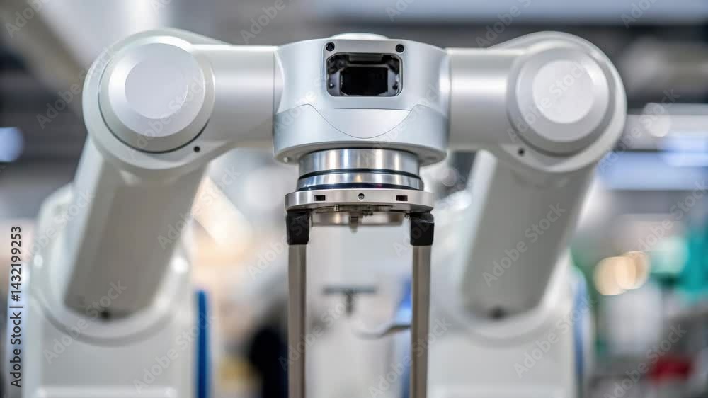 Aufkleber robotic arm showcasing advanced technology and precision in automation for future of industry and ma