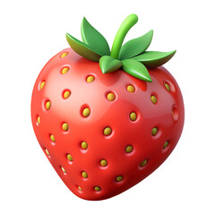 Fototapeta premium Strawberry – Made in 3D on Transparent Background
