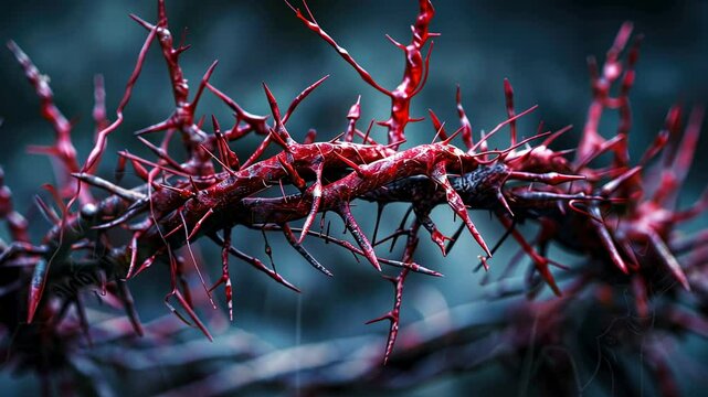 Crimson Crown of Thorns: A somber reflection on sacrifice and suffering.
