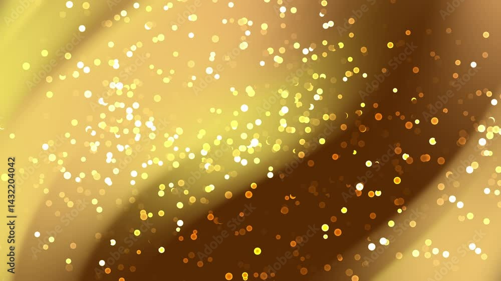 Poster gold particle gradient creates a bokehfilled brown and gold background