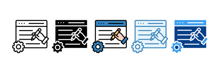 Built Structure  Icon Set Multiple Style Collection