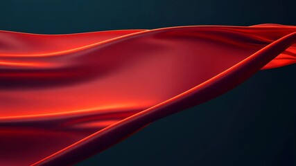 Crimson Flow: A Dramatic Study of Red Silk in Motion