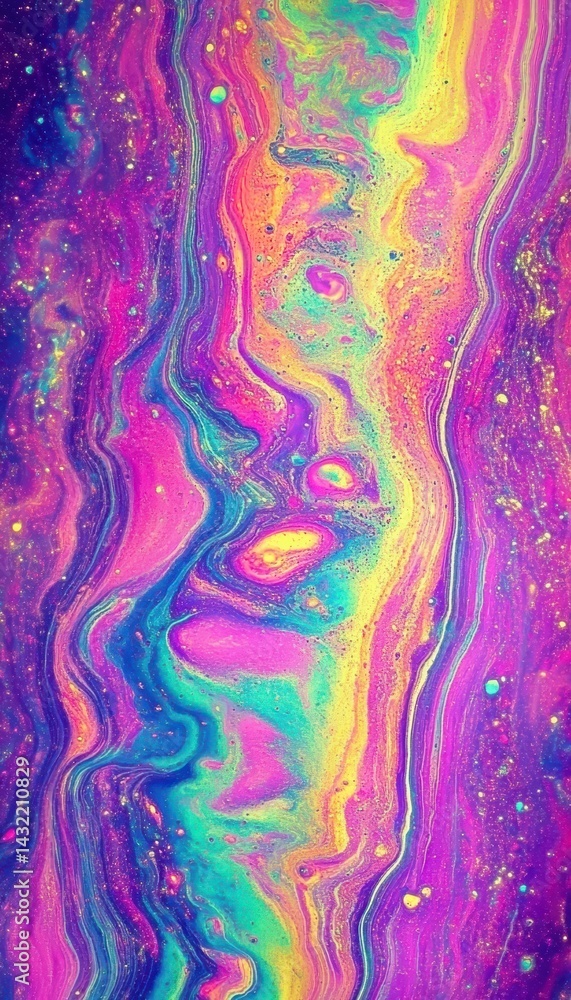 Poster abstract vibrant fluid art design. a captivating display of swirling, flowing colors. intricate patt