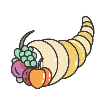 recommend clip art: cornucopia horn of plenty icon, cornucopia horn of plenty vector illustration-simple illustration of cornucopia horn of plenty, perfect for cornucopia horn of plenty logos and icons
