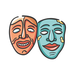 cultural masks icon, cultural masks vector illustration-simple illustration of cultural masks, perfect for cultural masks logos and icons