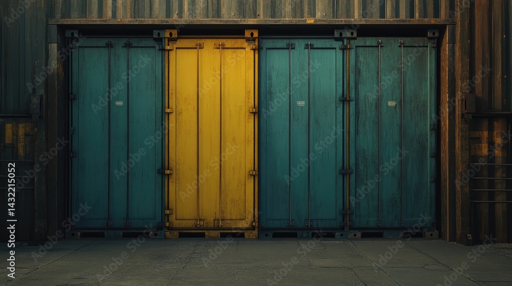 Poster cargo containers marked for fragile, hazardous, and temperature-sensitive items