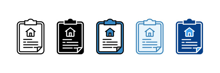 Zoning Regulations  Icon Set Multiple Style Collection