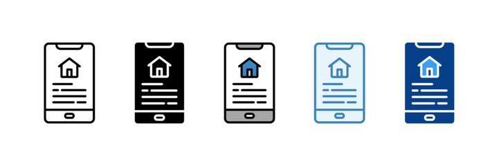 Real Estate Investment  Icon Set Multiple Style Collection