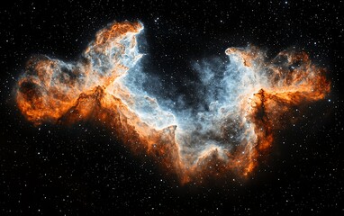 Obraz premium Cosmic nebulae, vibrant colors, interstellar clouds. Intricate patterns, swirling gas and dust