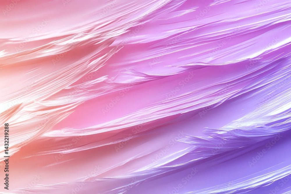 Aufkleber ethereal feather-like texture in gradient pink and purple hues creates dreamy abstract background wi