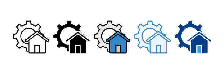 Property Portfolio  Icon Set Multiple Style Collection