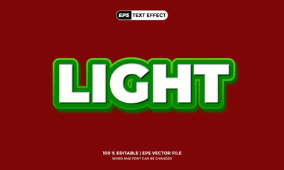 3D Text effect light editable creative designer