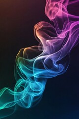 Obraz premium Colorful smoke on black background