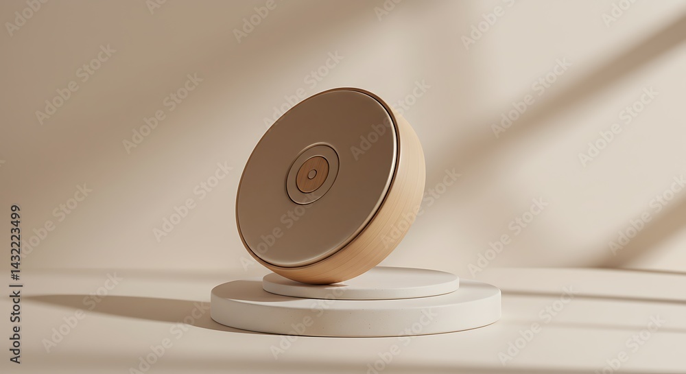 Poster modern speaker in studio setting with minimalist design