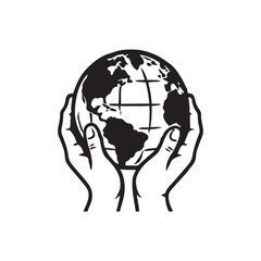 hands holding the world