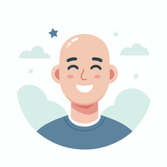 bald adult man vector image