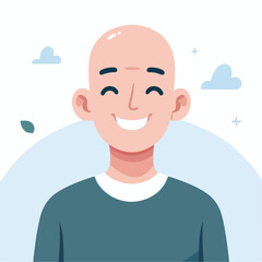 bald adult man vector image