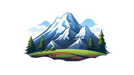 Obraz premium Creative Logo Design for Mountain-themed Business with Playful and Cute Illustration