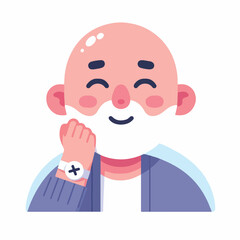 bald adult man vector image