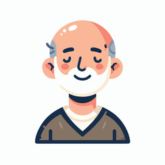 bald adult man vector image