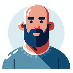 bald adult man vector image