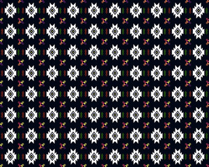 Seamless Geometric Pattern Colorful Ethnic Textile Design
