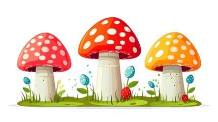 Colorful and Playful Mushroom Store Logo Design for Creative Branding Projects